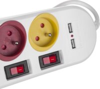 Maclean 250V elosztó 4 aljzatos 1.5m - Fehér