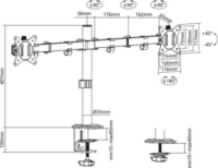Equip 650157 17"-32" LCD TV/Monitor asztali tartó kar - Fekete (2 kijelző)