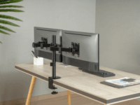 Equip 650157 17"-32" LCD TV/Monitor asztali tartó kar - Fekete (2 kijelző)