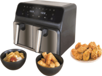 Unold 58685 TwinZone 8L Forrólevegős fritőz - Fekete