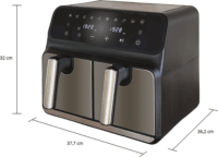 Unold 58685 TwinZone 8L Forrólevegős fritőz - Fekete