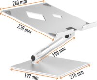 Durable Rise 17" Laptop állvány - Ezüst