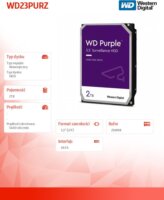 Western Digital 2TB Purple Surveillance SATA3 3.5" DVR HDD