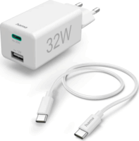 Hama 201692 USB-A / USB-C Hálózati töltő + USB-C Kábel - Fehér (32W)