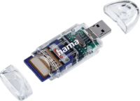 Hama 91092 USB 2.0 Külső kártyaolvasó - Átlátszó