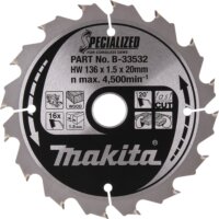 Makita B-33532 Fa Körfűrészlap Ø 136mm 16 fog
