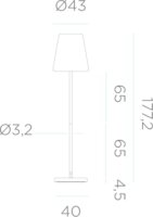 New Garden Lola Slim 180 Kültéri állólámpa - Rózsaarany