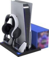 iPega PG-P5013B Többfunkciós PlayStation 5 állvány - Fekete