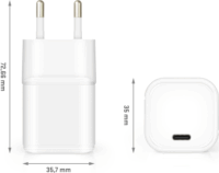 Yenkee YAC 3045 GaN USB-C Hálózati Gyorstöltő Adapter 45W - Fehér