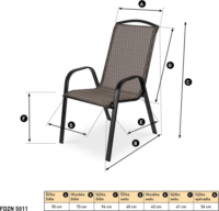 Fieldmann FDZN 5111 Fémvázas Kerti szék