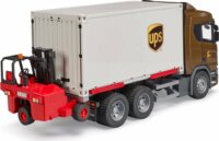 Bruder Logisztikai Scania UPS kamion targoncával - Barna