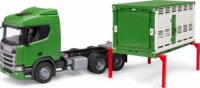 Bruder Scania állatszállító tehénfigurával - Zöld
