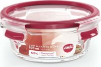 Emsa Clip & Close Üveg ételtároló 0,6L - Piros