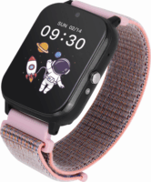 Garett Kids TECH 4G GPS Nyomkövetős gyerek okosóra - Fekete/Rózsaszín