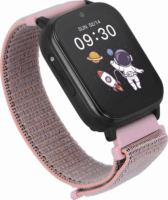 Garett Kids TECH 4G GPS Nyomkövetős gyerek okosóra - Fekete/Rózsaszín