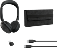 Jabra Evolve2 65 Flex Duo Link380c (Microsoft Teams) Wireless Headset - Fekete