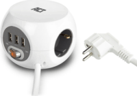 ACT AC2410 230V Túlfeszültség védő elosztó 3 aljzatos 3m - Fehér