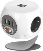 ACT AC2410 230V Túlfeszültség védő elosztó 3 aljzatos 3m - Fehér