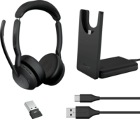 Jabra Evolve2 55 (Microsoft Teams) (USB-A) Wireless Stereo Headset - Fekete + Állvány