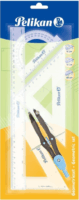 Pelikán Vonalzókészlet körzővel - 5 darabos