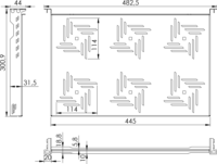 Stalflex B-RSF19-1U-300B 19" Fix polc 1U - Fekete