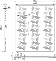 Stalflex B-RSA19-1U-550B 19" Fix polc 1U - Fekete