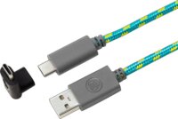Snakebyte Charge:Cable USB-A / USB-C kábel 2,5m - Zöld/Sárga (Switch, Switch Lite, Switch Oled)