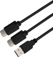 Ventaris C100B USB Type-C Dual töltőkábel PS5/Xbox Series X/S kontrollerhez - Fekete