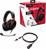 HyperX Cloud III Vezetékes Gaming Headset - Piros/Fekete