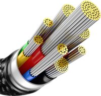 Baseus Tungsten Gold USB-C apa - USB-C apa 3.0 Adat és töltő kábel - Fekete (2m)