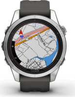 Garmin fenix 7S Pro Solar (42 mm) Okosóra - Ezüst/Szürke