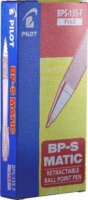 Pilot BP-S MATIC Nyomógombos golyóstoll készlet - Piros (12 darabos)