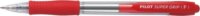 Pilot Super Grip Nyomógombos golyóstoll készlet - 0.7mm / Piros (12 darabos)
