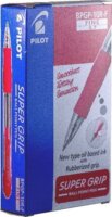 Pilot Super Grip Nyomógombos golyóstoll készlet - 0.7mm / Piros (12 darabos)