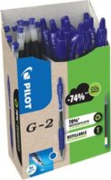 Pilot G2 Greenpack Nyomógombos golyóstoll készlet - 0.7mm / Kék (12 darabos)
