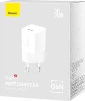 Baseus GaN5 USB-C Mini Hálózati töltő - Fehér (30W)