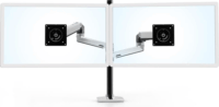 Ergotron LX Dual Stacking Arm Tall Pole 21"-40" LCD TV/Monitor tartó Asztali kar - Ezüst (2 kijelző)