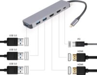 Gembird A-CM-COMBO3-03 USB Type-C 3.1 HUB (3 port)