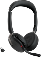 Jabra Evolve2 65 Flex Duo Link380a (UC) Wireless Headset - Fekete + Vezetéknélküli töltő