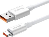 Baseus Superior Series USB-A apa - USB-C apa 2.0 Adat és töltőkábel - Fehér (1.5m)