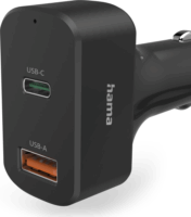 Hama FIC E3 USB-A / USB-C Autós töltő + USB-C Kábel - Fekete (65W)