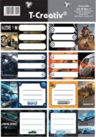 T-Creativ Füzetcímke fiúknak (16 db / csomag) - Többféle