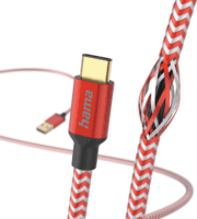 Hama 201559 USB-A apa - USB-C apa 2.0 Adat és töltőkábel - Piros (1.5m)