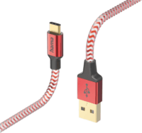 Hama 201559 USB-A apa - USB-C apa 2.0 Adat és töltőkábel - Piros (1.5m)