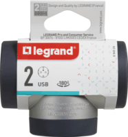 Legrand 694524 230V Elosztó 2 aljzatos - Szürke