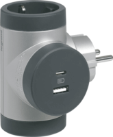 Legrand 694524 230V Elosztó 2 aljzatos - Szürke