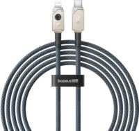 Baseus USB-C apa - Lightning apa 2.0 Adat és Töltő kábel - Kék (2m)
