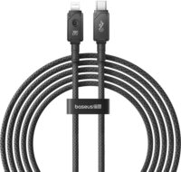 Baseus USB-C apa - Lightning apa 2.0 Adat és Töltő kábel - Fekete (2m)