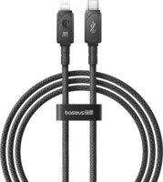Baseus USB-C apa - Lightning apa 2.0 Adat és Töltő kábel - Fekete (1m)