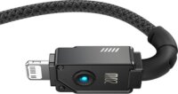 Baseus USB-C apa - Lightning apa 2.0 Adat és Töltő kábel - Fekete (1m)